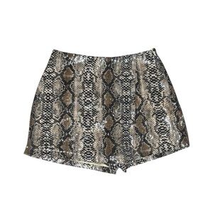 Endless Rose Sequin Snake Print Skort with Side Zipper Size Small